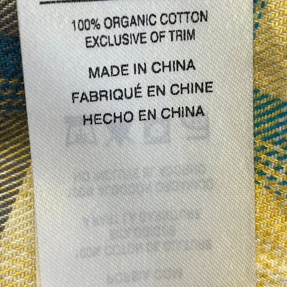 Patagonia Womens Flannel Shirt Top Size 4 Organic Cotton Plaid Hiking Camping - Picture 12 of 15